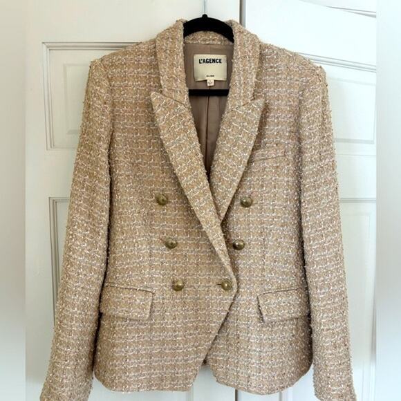 ❤️L'Agence Tweed Kenzie Double Breasted Blazer❤️ - Picture 3 of 3
